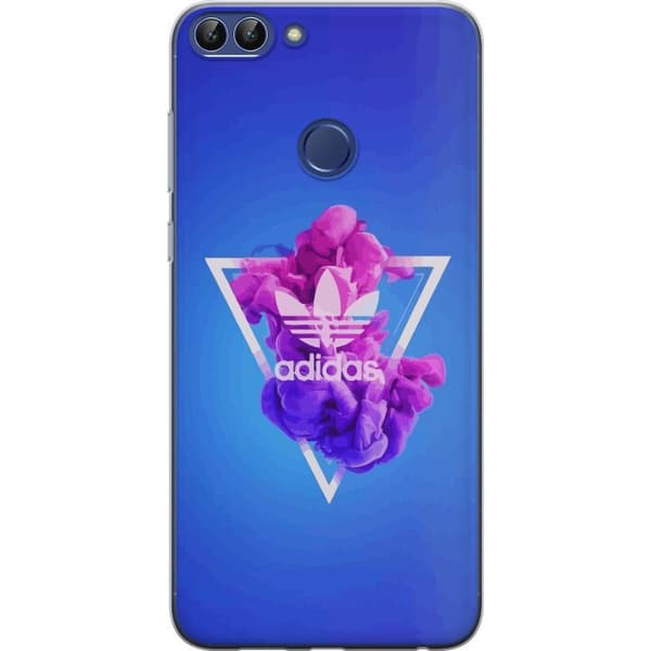 Huawei P smart Genomskinligt Skal Adidas-inspirerad blå design – sportigt motiv med retrovibe i blå toner