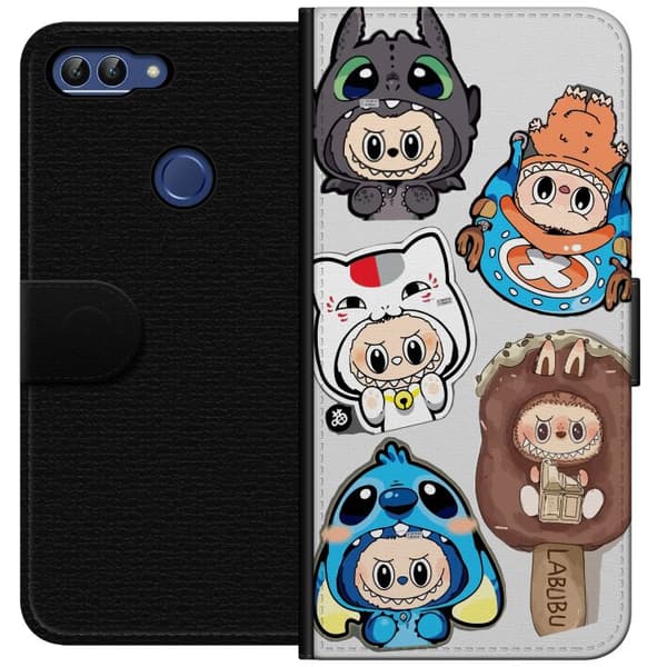 Huawei P smart Plånboksfodral Labubu figursamling – Pop Mart Labubu The Monsters i färgglad design