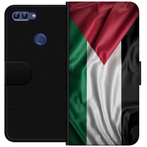 Huawei P smart Tegnebogsetui Palestinaflaget – ikonisk frihedssymbol i rød, sort, hvid og grøn