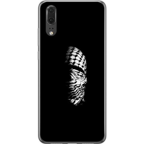 Huawei P20 Gjennomsiktig deksel Keffiyeh-mønster - klassisk svart-hvit palestinsk sjal med kulturell betydning