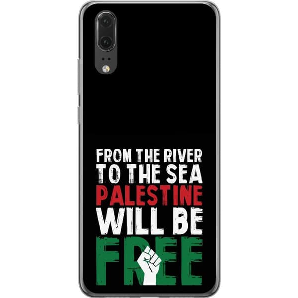Huawei P20 Läpinäkyvä kuori Vapauta Palestiina