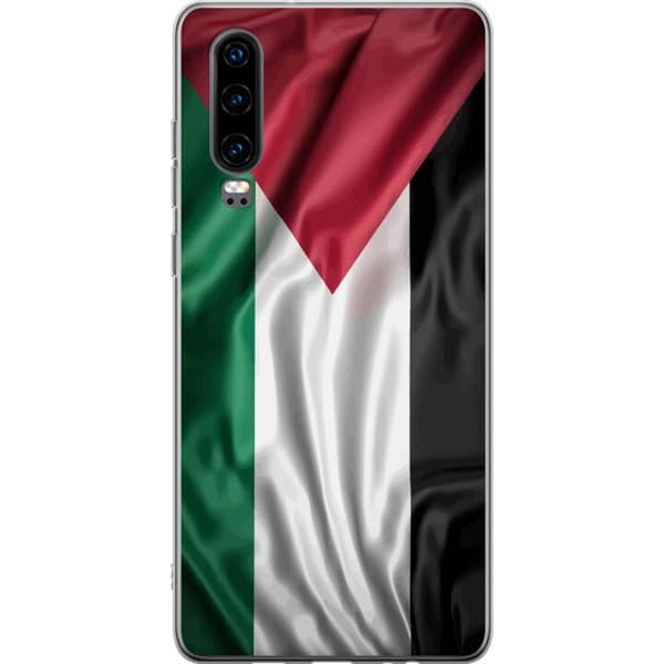 Huawei P30 Läpinäkyvä kuori Palestiinan lippu – ikoninen vapauden symboli punaisessa, mustassa, valkoisessa ja vihreässä