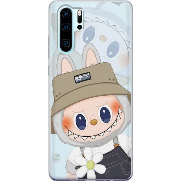 Huawei P30 Pro Gennemsigtig cover Labubu med hat - Pop Mart figur Mr. Butcher i retro-stil med karakter