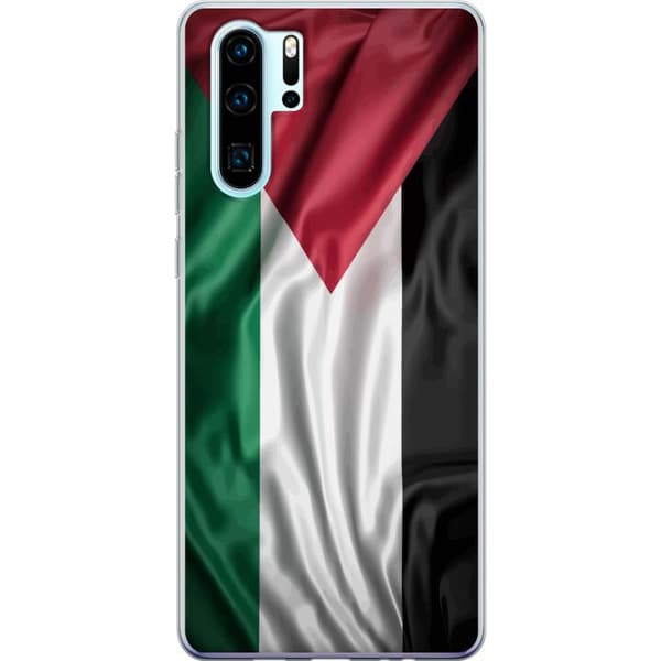 Huawei P30 Pro Gennemsigtig cover Palestinaflaget – ikonisk frihedssymbol i rød, sort, hvid og grøn