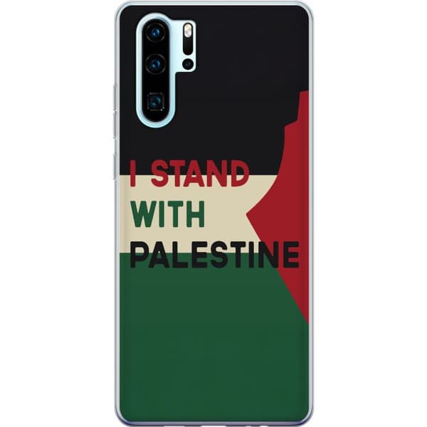 Huawei P30 Pro Gennemsigtig cover Stå sammen med Palæstina - solidaritetsdesign med en stærk besked