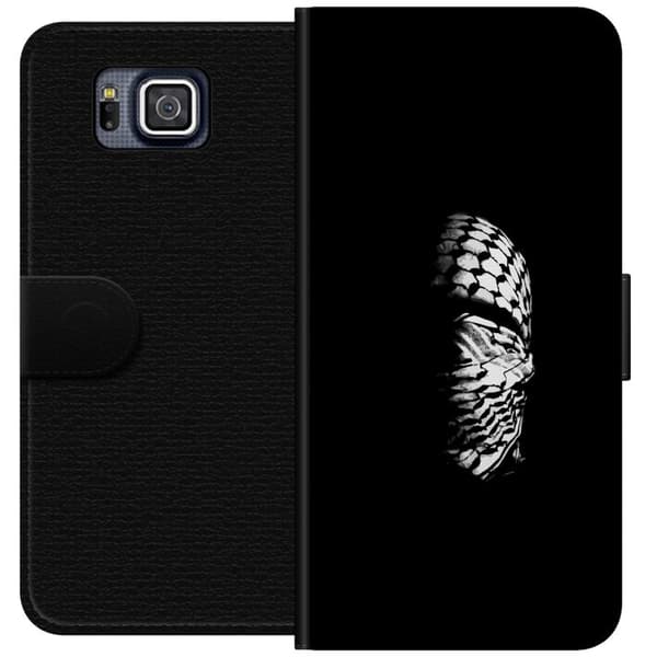 Samsung Galaxy Alpha Lommeboketui Keffiyeh-mønster - klassisk svart-hvit palestinsk sjal med kulturell betydning