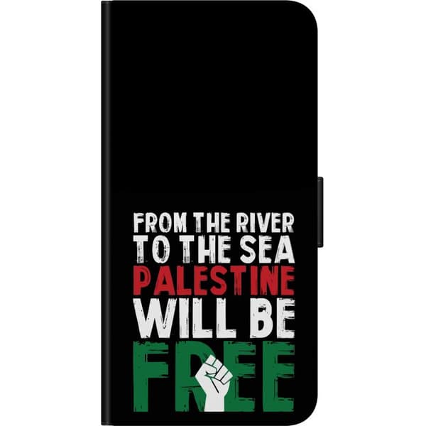 Samsung Galaxy Alpha Plånboksfodral Free Palestine – politiskt statement med kraftfullt grafiskt uttryck