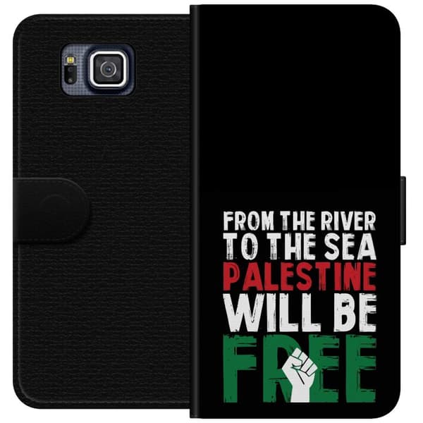 Samsung Galaxy Alpha Plånboksfodral Free Palestine – politiskt statement med kraftfullt grafiskt uttryck