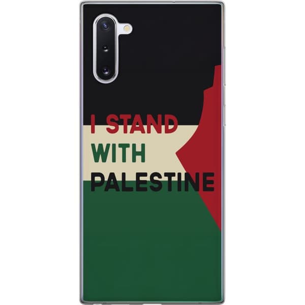 Samsung Galaxy Note10 Läpinäkyvä kuori Pysähdy Palestiinan puolesta - solidaarisuussuunnittelu vahvalla viestillä