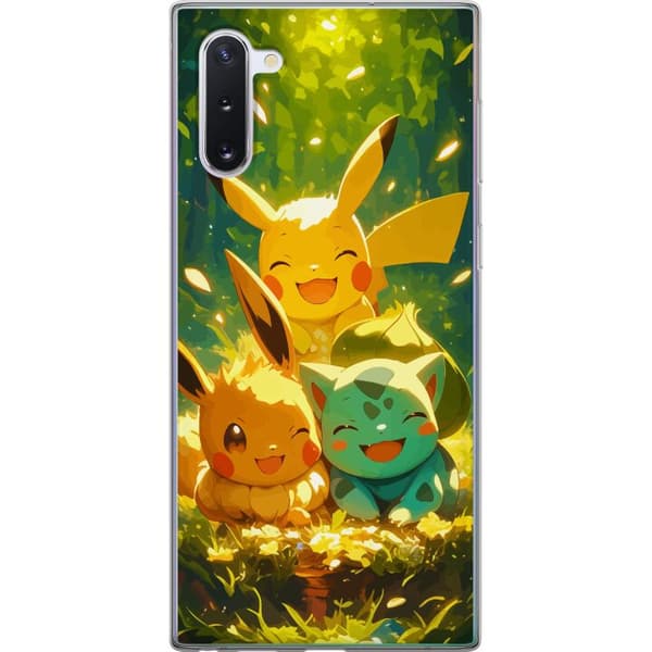 Samsung Galaxy Note10 Läpinäkyvä kuori Pixelmonster pelityyli - värikäs muotoilu retroa rakastaville pelaajille