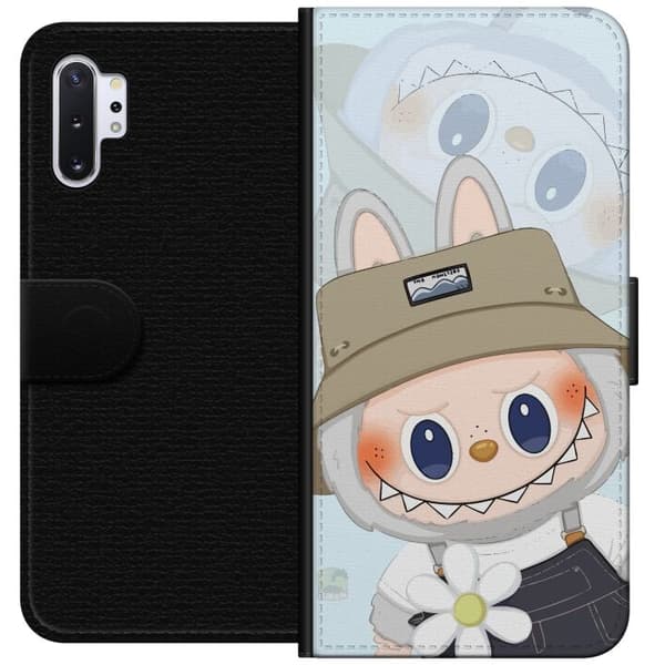 Samsung Galaxy Note10+ Tegnebogsetui Labubu med hat - Pop Mart figur Mr. Butcher i retro-stil med karakter