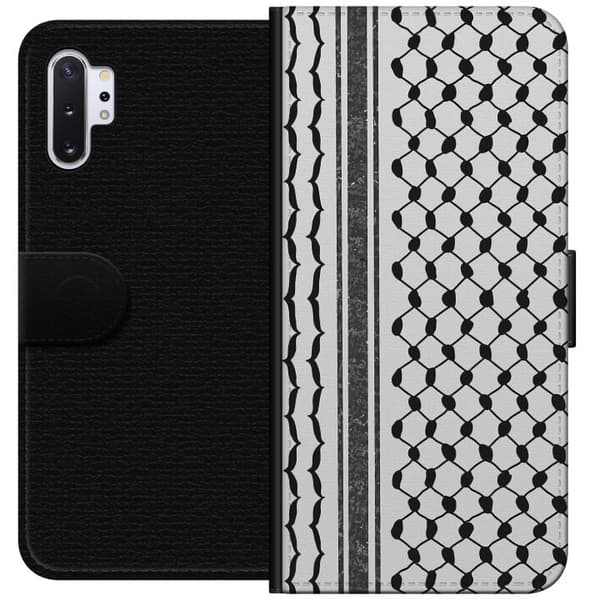 Samsung Galaxy Note10+ Lompakkokotelo Palestiinalainen kuvio - perinteiseen tyyliin inspiroima keffiyeh-kangas