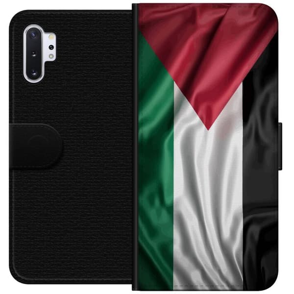 Samsung Galaxy Note10+ Tegnebogsetui Palestinaflaget – ikonisk frihedssymbol i rød, sort, hvid og grøn