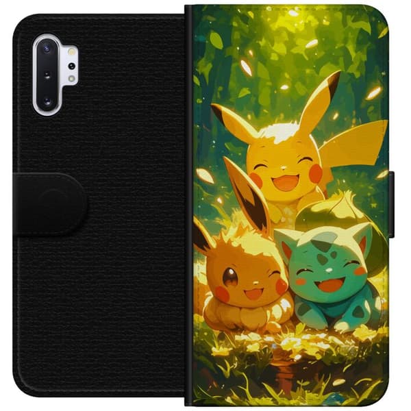 Samsung Galaxy Note10+ Tegnebogsetui Pixelmonster spillestil - farverig design til retro-elskende gamere