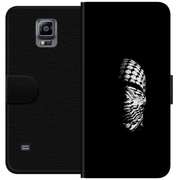 Samsung Galaxy Note 4 Tegnebogsetui Keffiyeh-mønster - klassisk sort-hvid palæstinensisk tørklæde med kulturel betydning