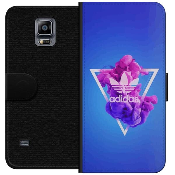 Samsung Galaxy Note 4 Tegnebogsetui Adidas-inspireret blåt design - sporty motiv med retrovibe i blå toner