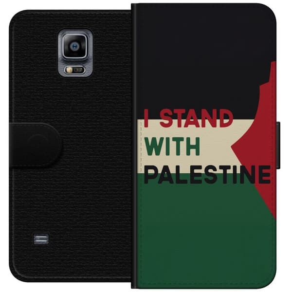 Samsung Galaxy Note 4 Lompakkokotelo Pysähdy Palestiinan puolesta - solidaarisuussuunnittelu vahvalla viestillä