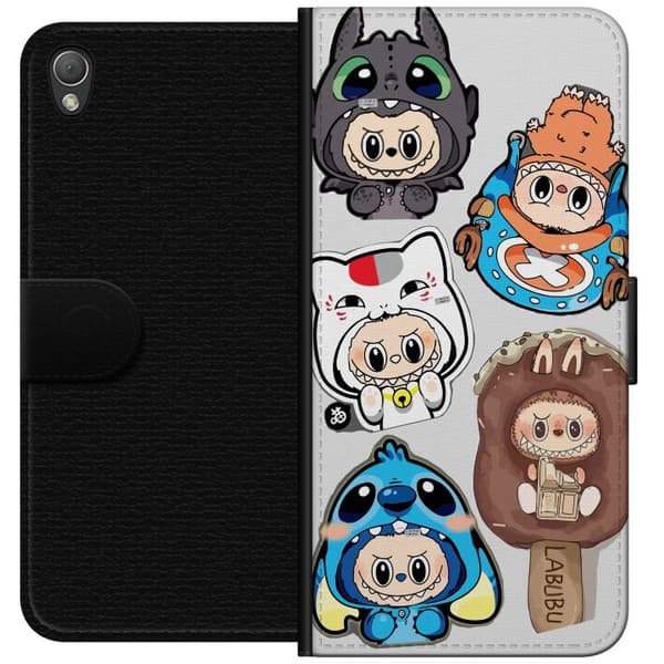 Sony Xperia Z3 Plånboksfodral Labubu figursamling – Pop Mart Labubu The Monsters i färgglad design