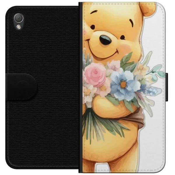Sony Xperia Z3 Plånboksfodral Nalle Puh med blommor – klassisk barnfavorit i blommande vårmiljö