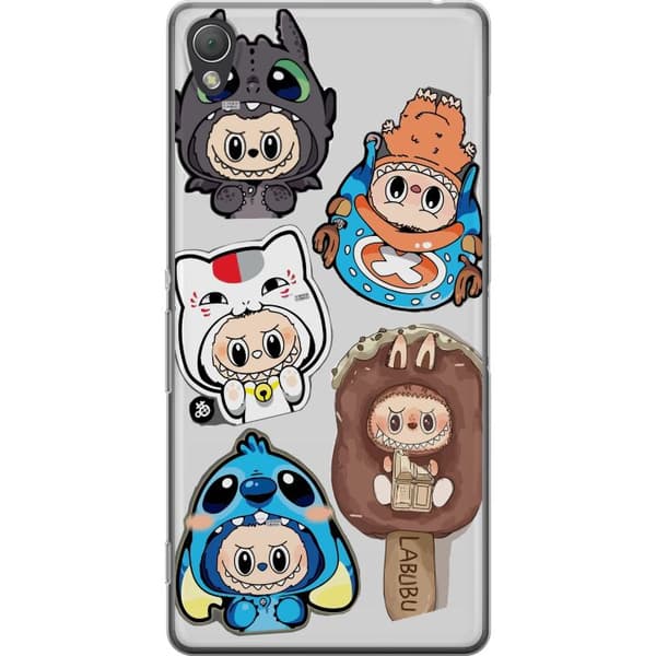 Sony Xperia Z3 Läpinäkyvä kuori Labubu hahmokokoelma - Pop Mart Labubu The Monsters väriluulisessa muotoilussa