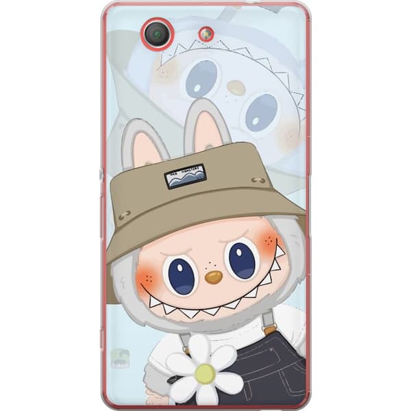Sony Xperia Z3 Compact Gennemsigtig cover Labubu med hat - Pop Mart figur Mr. Butcher i retro-stil med karakter