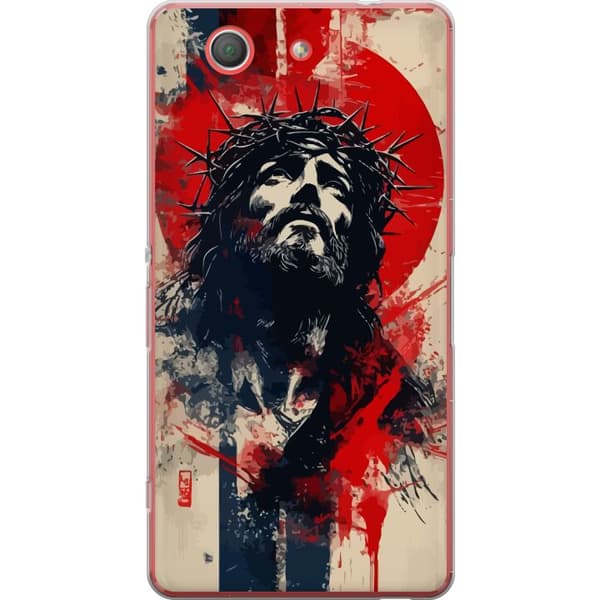 Sony Xperia Z3 Compact Gjennomsiktig deksel Jesus med kors - kristent motiv med sterk symbolikk om tro og håp