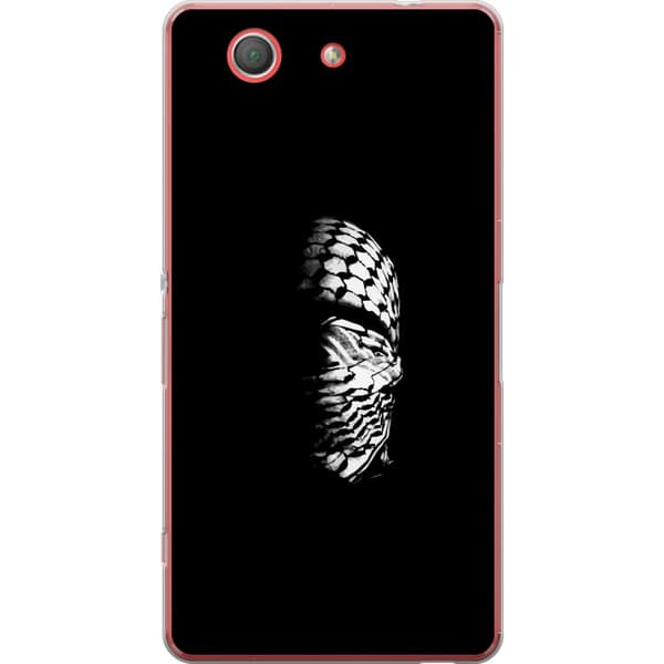 Sony Xperia Z3 Compact Läpinäkyvä kuori Keffiyeh-kuviointi - klassinen palestiinalainen mustavalkoinen shaali, jolla on kulttuurinen merkitys