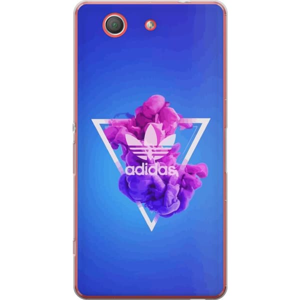 Sony Xperia Z3 Compact Gennemsigtig cover Adidas-inspireret blåt design - sporty motiv med retrovibe i blå toner