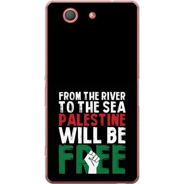 Sony Xperia Z3 Compact Genomskinligt Skal Free Palestine – politiskt statement med kraftfullt grafiskt uttryck