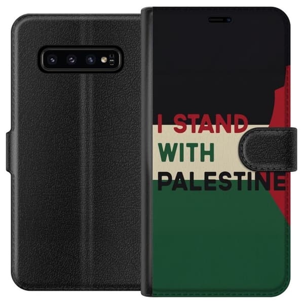 Samsung Galaxy S10 Lommeboketui Stå opp for Palestina - solidaritetsdesign med en sterk melding