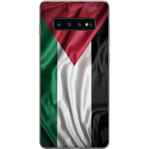 Samsung Galaxy S10 Läpinäkyvä kuori Palestiinan lippu – ikoninen vapauden symboli punaisessa, mustassa, valkoisessa ja vihreässä