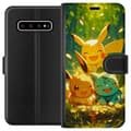 Miniatyrbillede 1 af 3: Samsung Galaxy S10+ Tegnebogsetui Pixelmonster spillestil - farverig design til retro-elskende gamere