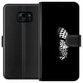Pikkukuva 1 / 3: Samsung Galaxy S7 Lompakkokotelo Keffiyeh-kuviointi - klassinen palestiinalainen mustavalkoinen shaali, jolla on kulttuurinen merkitys