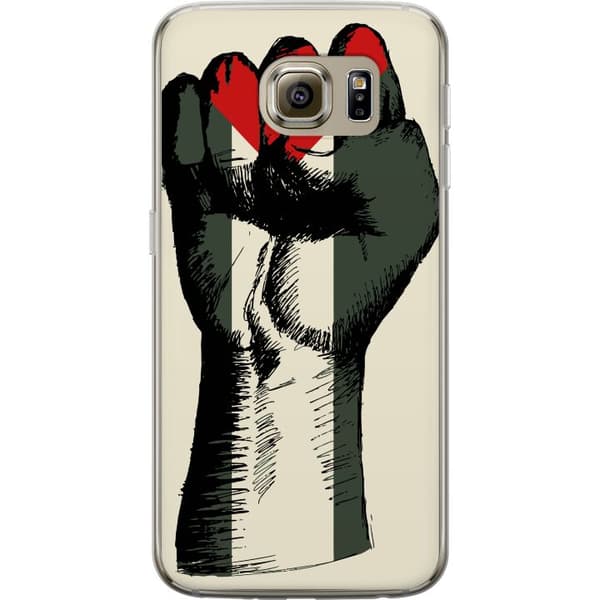 Samsung Galaxy S6 Genomskinligt Skal Hand knuten i Palestinas färger – kraftfull symbol för frihetsrörelsen