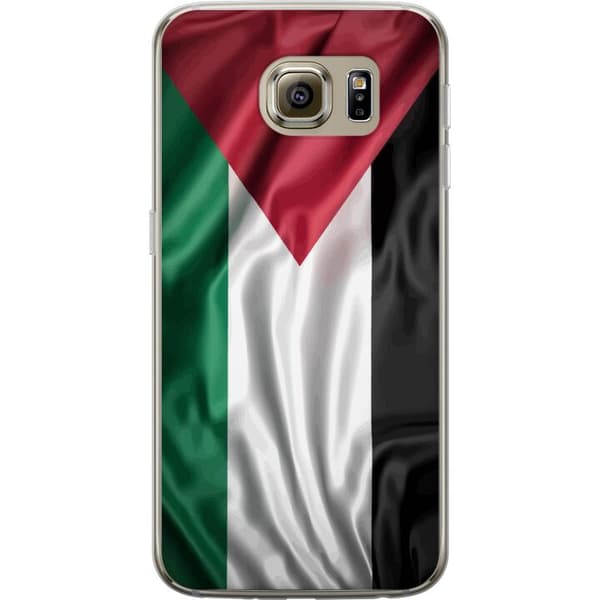 Samsung Galaxy S6 Läpinäkyvä kuori Palestiinan lippu – ikoninen vapauden symboli punaisessa, mustassa, valkoisessa ja vihreässä