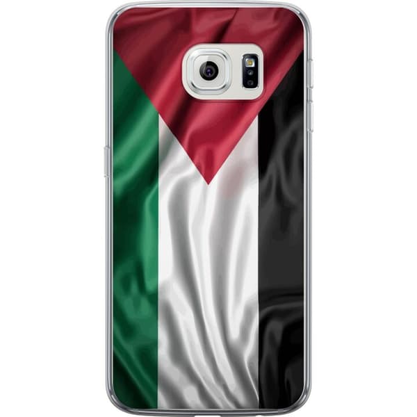 Samsung Galaxy S6 edge Gennemsigtig cover Palestinaflaget – ikonisk frihedssymbol i rød, sort, hvid og grøn