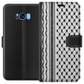 Miniatyrbillede 1 af 3: Samsung Galaxy S8 Tegnebogsetui Palæstinensisk mønster - inspireret af traditionel stil keffiyeh-stof