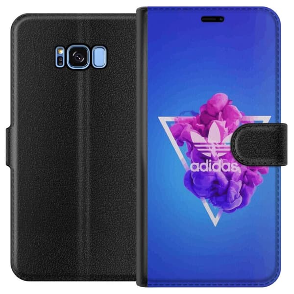 Samsung Galaxy S8 Lommeboketui Adidas-inspirert blått design - sporty motiv med retro vibe i blåtoner