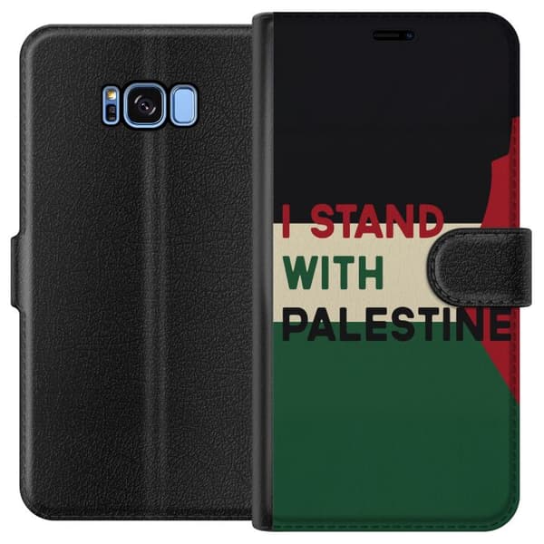Samsung Galaxy S8 Tegnebogsetui Stå sammen med Palæstina - solidaritetsdesign med en stærk besked