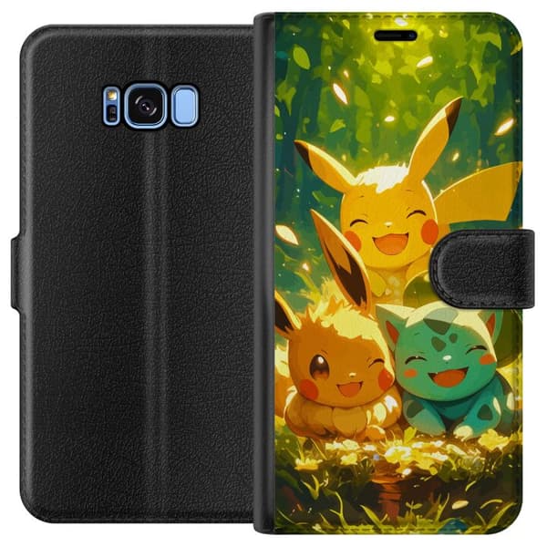 Samsung Galaxy S8 Lommeboketui Pixelmonster spillstil - fargerik design for retro-elskende spillere