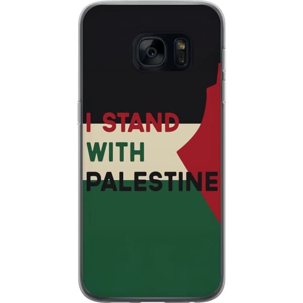 Samsung Galaxy S7 Gennemsigtig cover Stå sammen med Palæstina - solidaritetsdesign med en stærk besked