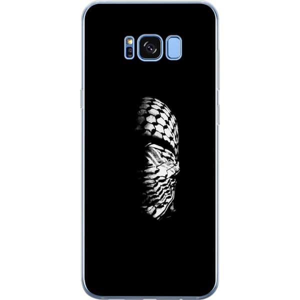 Samsung Galaxy S8 Gjennomsiktig deksel Keffiyeh-mønster - klassisk svart-hvit palestinsk sjal med kulturell betydning