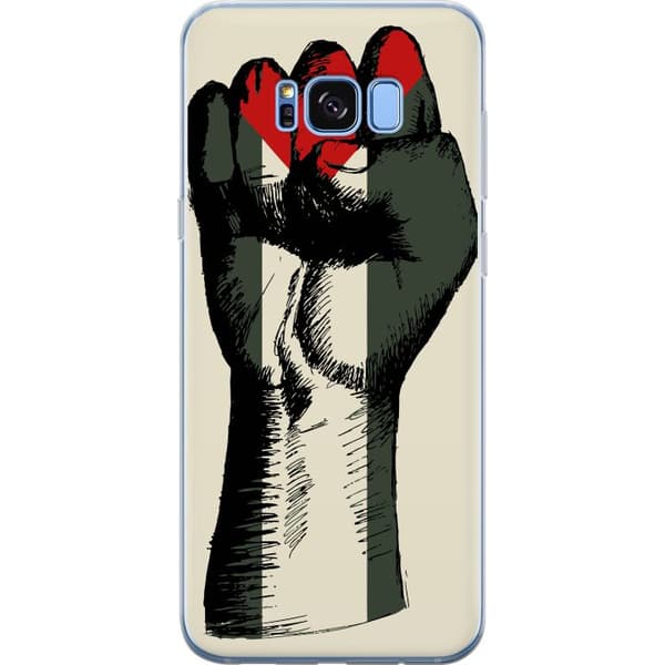 Samsung Galaxy S8 Genomskinligt Skal Hand knuten i Palestinas färger – kraftfull symbol för frihetsrörelsen