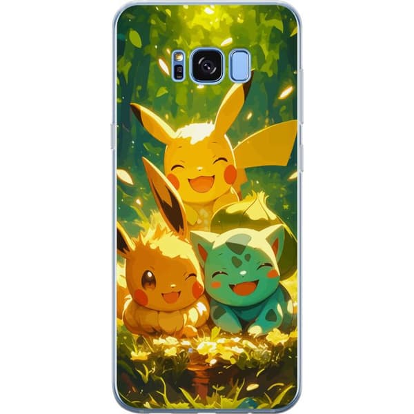 Samsung Galaxy S8 Genomskinligt Skal Pixelmonster spelstil – färgstark design för retroälskande gamers