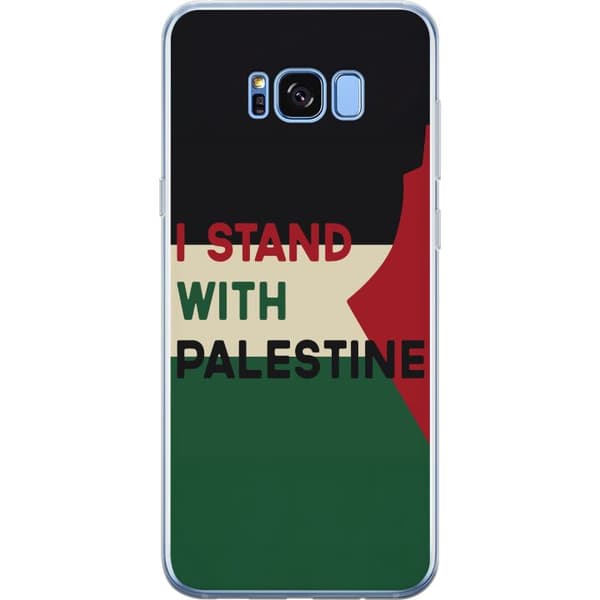 Samsung Galaxy S8+ Gjennomsiktig deksel Stå opp for Palestina - solidaritetsdesign med en sterk melding
