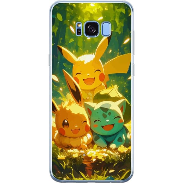 Samsung Galaxy S8+ Gjennomsiktig deksel Pixelmonster spillstil - fargerik design for retro-elskende spillere