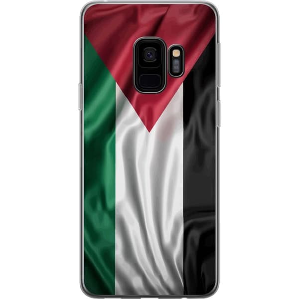 Samsung Galaxy S9 Gennemsigtig cover Palestinaflaget – ikonisk frihedssymbol i rød, sort, hvid og grøn