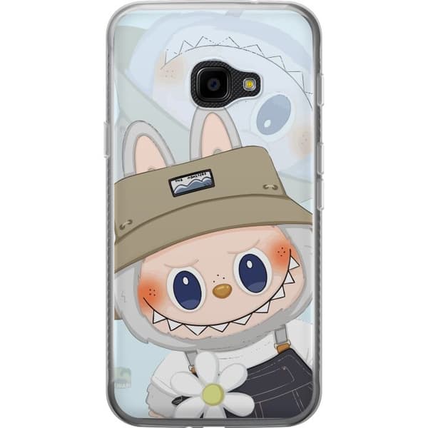 Samsung Galaxy Xcover 4 Gennemsigtig cover Labubu med hat - Pop Mart figur Mr. Butcher i retro-stil med karakter