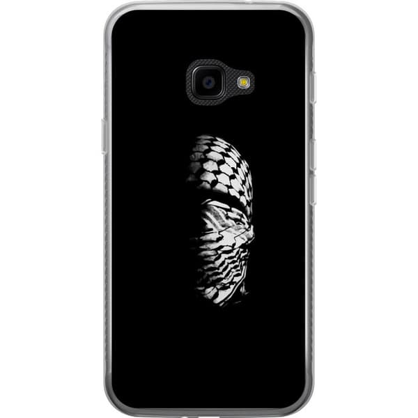 Samsung Galaxy Xcover 4 Läpinäkyvä kuori Keffiyeh-kuviointi - klassinen palestiinalainen mustavalkoinen shaali, jolla on kulttuurinen merkitys