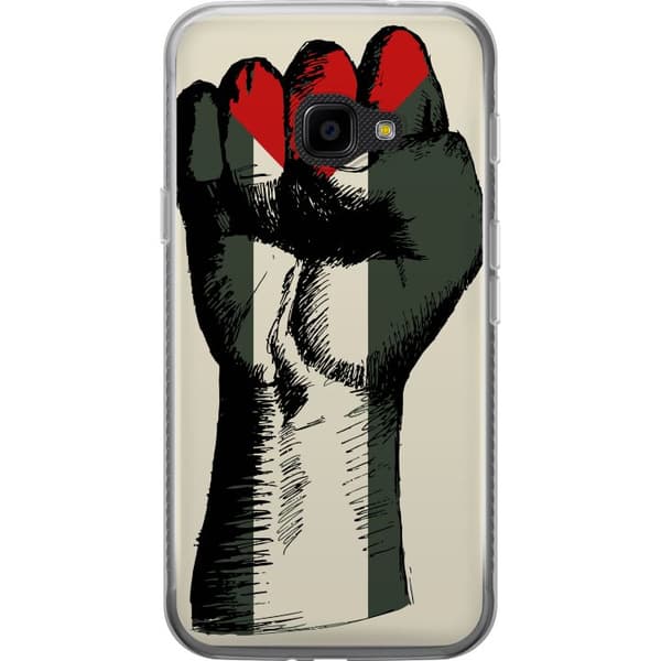 Samsung Galaxy Xcover 4 Gennemsigtig cover Hånd bundet i Palæstinas farver - kraftfuldt symbol for frihedsbevægelsen